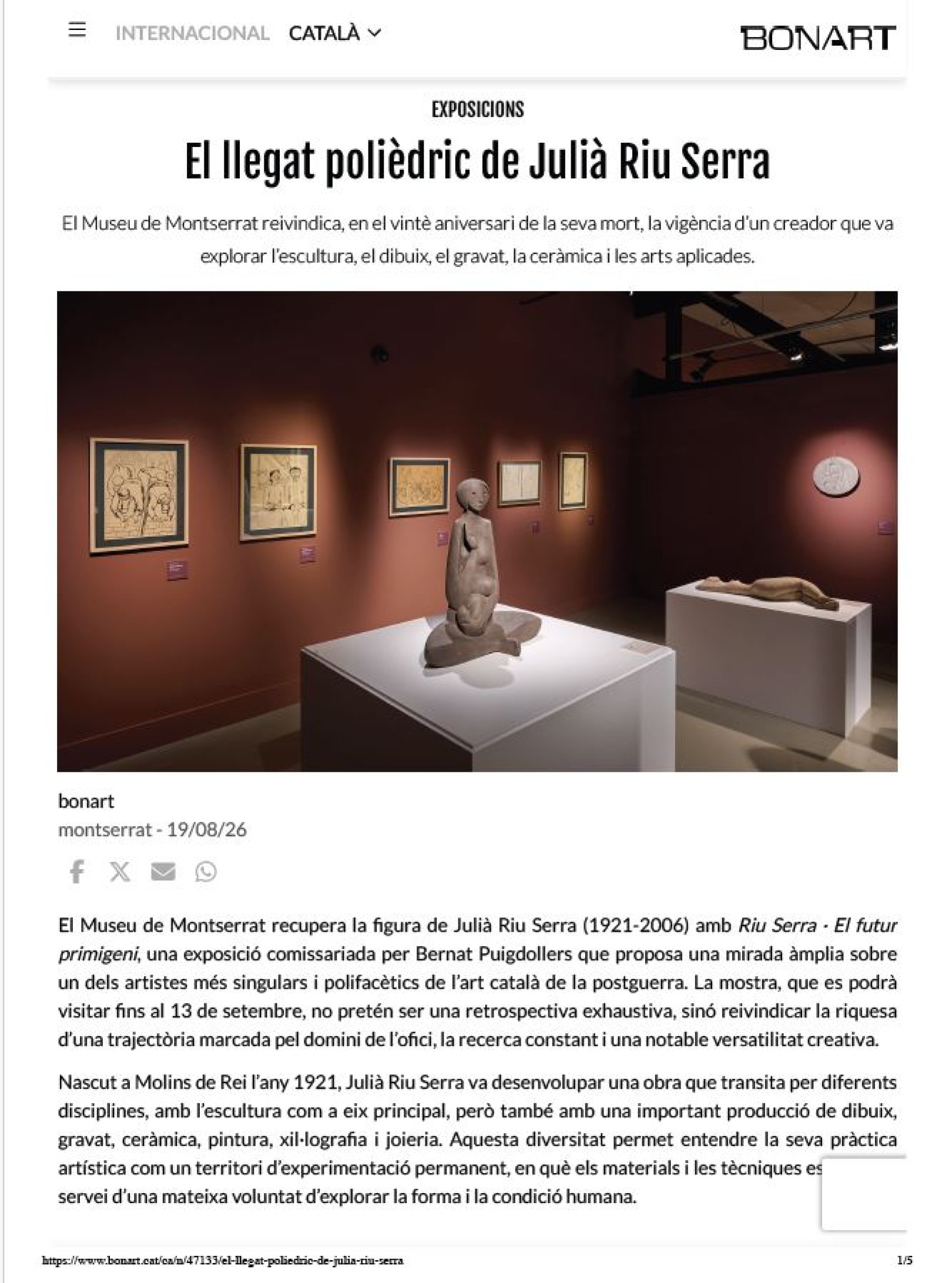 Bonart - El llegat polièdric de Julià Riu Serra