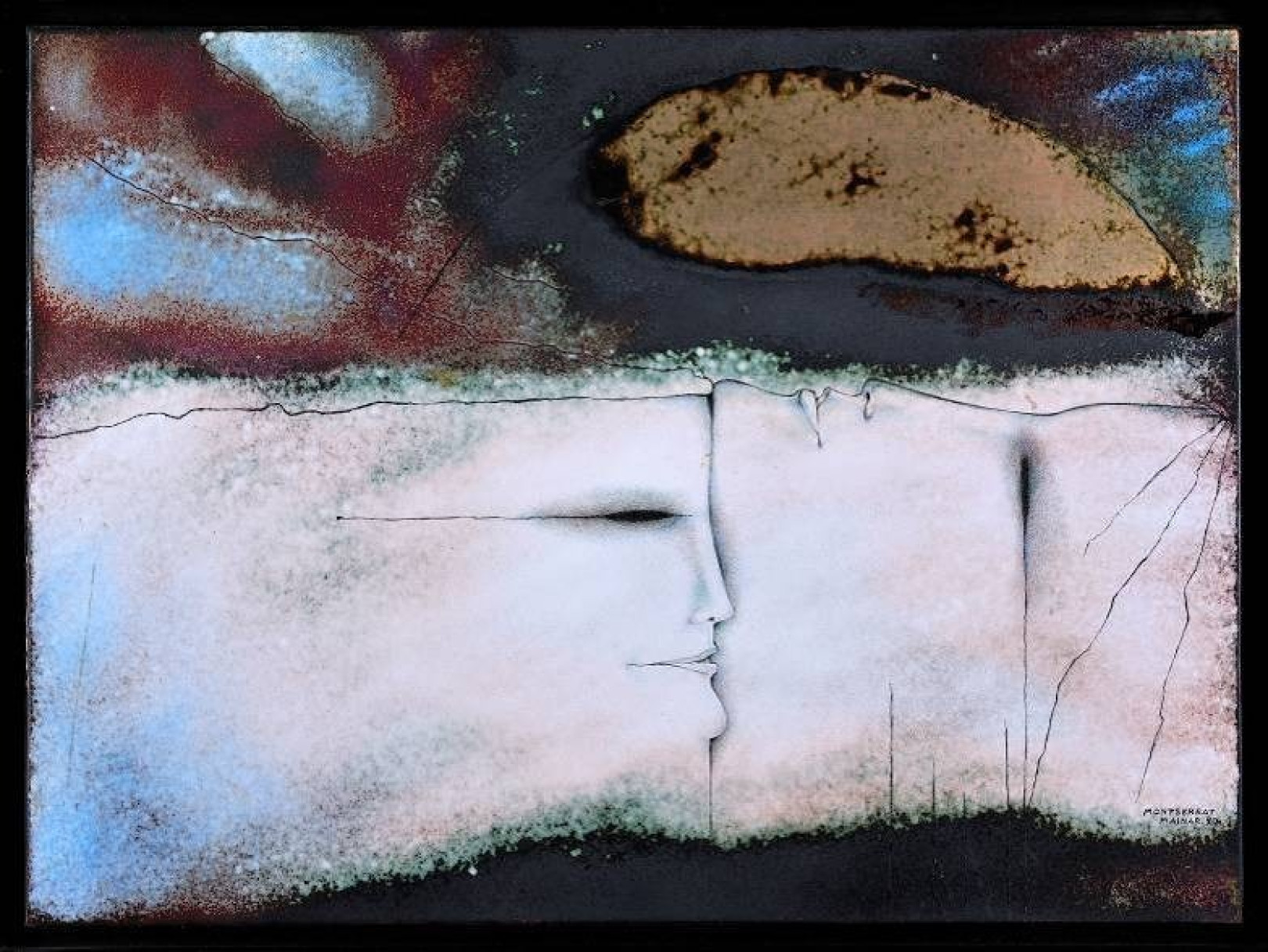 Montserrat Mainar, Untitled, 1990. First of the two enamels featured in the Open Window