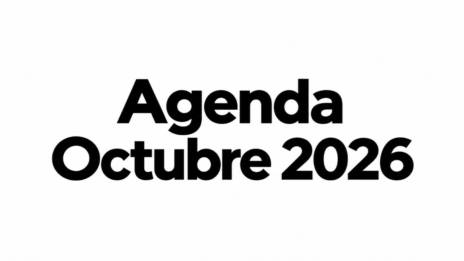October 2026 Agenda